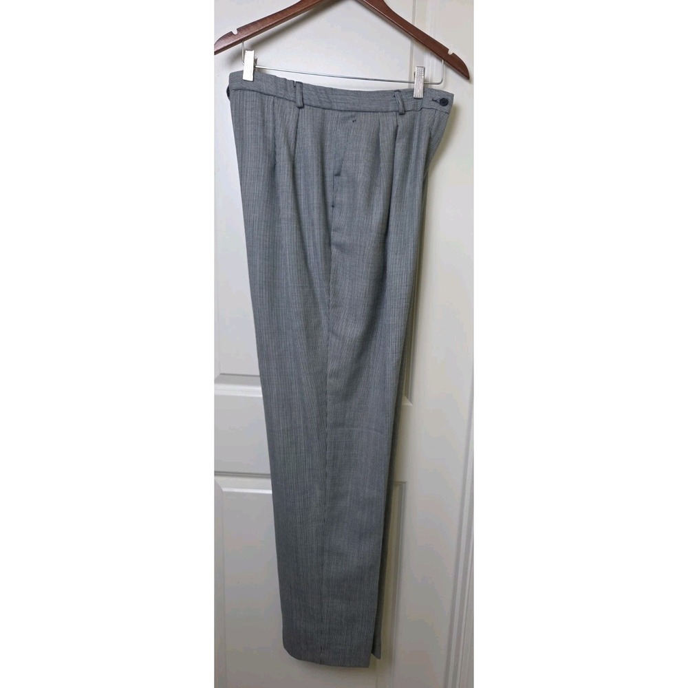 Pendleton Vintage Houndstooth High‎ Waisted Pants Lined Wool Trousers Sz 12 TALL
